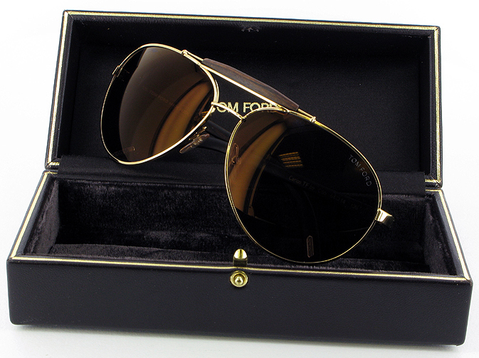 Tom Ford_gafas_de sol_cerclee_dore_bois_Carlos TF 5964X14 serie limitee gold wood