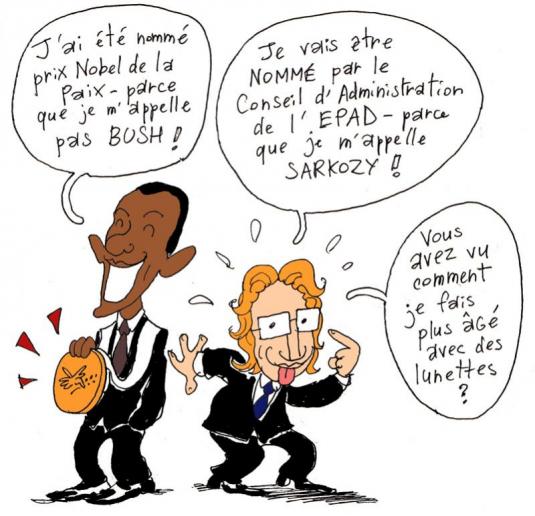 Dessin les lunettes de Jean Sarkozy